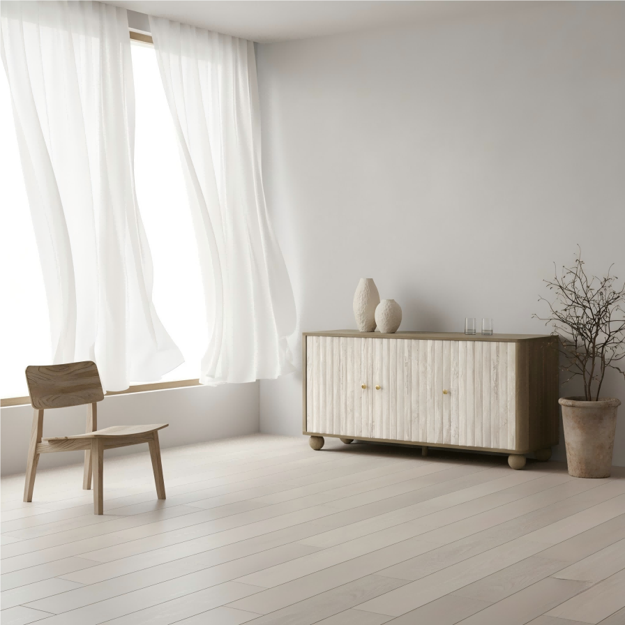 Pebble Groove 3-Door Cabinet